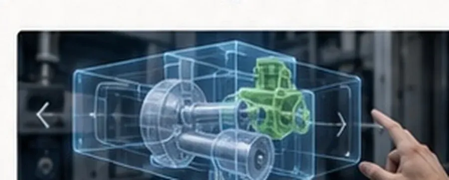 Interaktive Echtzeit-3D-Darstellung eines technischen Bauteils